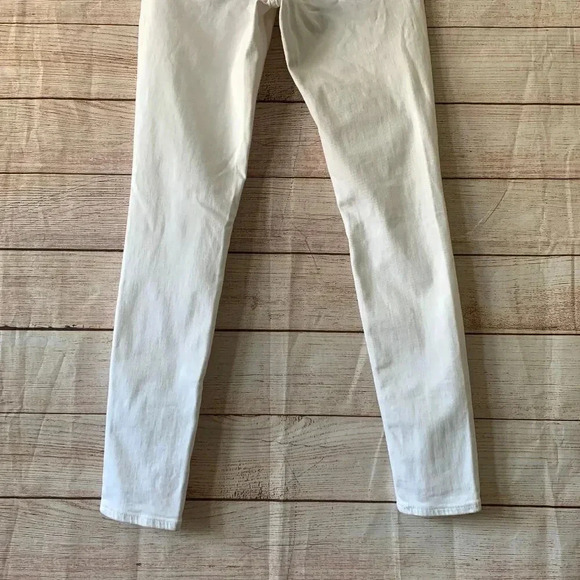 Old Navy Rockstar Slim Ankle Jeans Women’s Size 6 White Distressed Pants Stretch - Picture 11 of 12